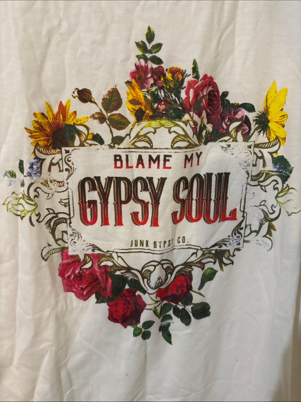 Blame My Gypsy Soul Floral Graphic Tee - Picture 3 of 4